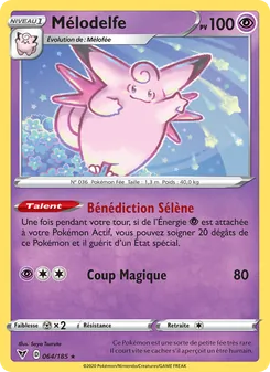 Carte Pokémon Mélodelfe 64 — Voltage Éclatant