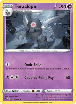 Carte Pokémon Téraclope 70 — Voltage Éclatant