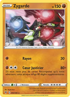Carte Pokémon Zygarde 93 — Voltage Éclatant
