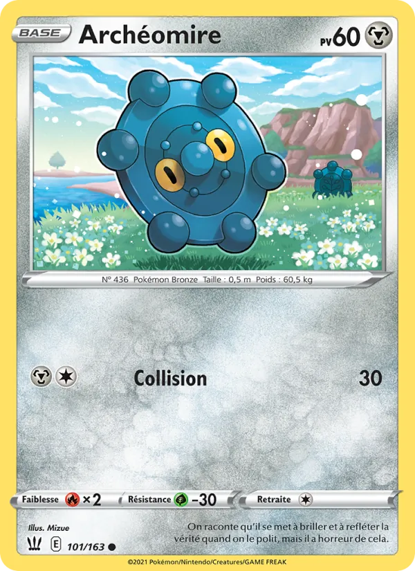 Carte Pokémon Archéomire 101/163 de l'extension Styles de combat