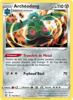 Carte Pokémon Archéodong 102 — Styles de combat