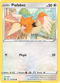 Carte Pokémon Piafabec 111 — Styles de combat