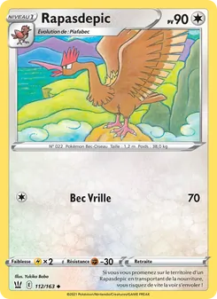 Carte Pokémon Rapasdepic 112 — Styles de combat