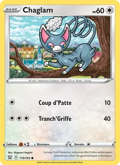 Carte Pokémon Chaglam 115 — Styles de combat