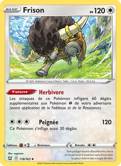 Carte Pokémon Frison 118 — Styles de combat