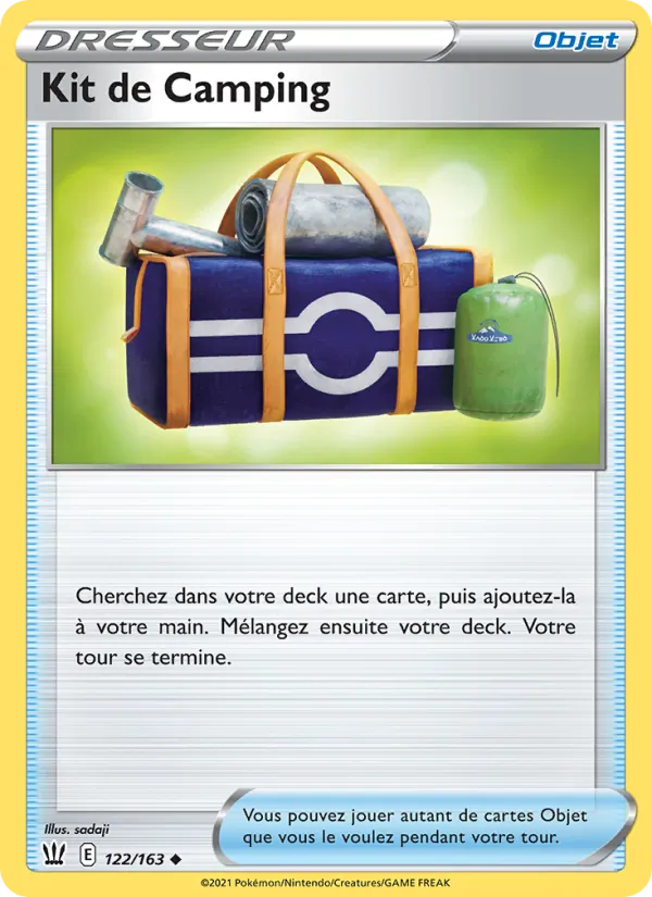 Carte Pokémon Kit de Camping 122/163 de l'extension Styles de combat