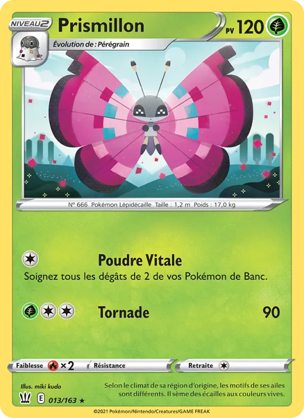 Carte Pokémon Prismillon 13/163 de l'extension Styles de combat