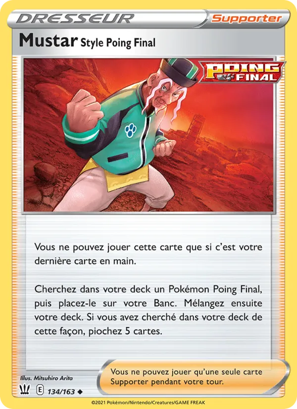 Carte Pokémon Mustar Style Poing Final 134/163 de l'extension Styles de combat