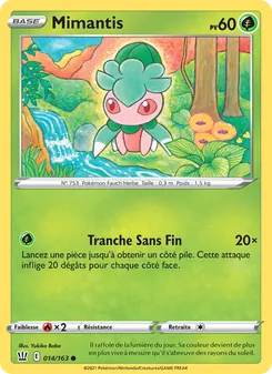 Carte Pokémon Mimantis 14 — Styles de combat