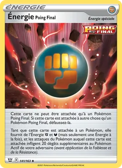 Carte Pokémon Énergie Poing Final 141 — Styles de combat