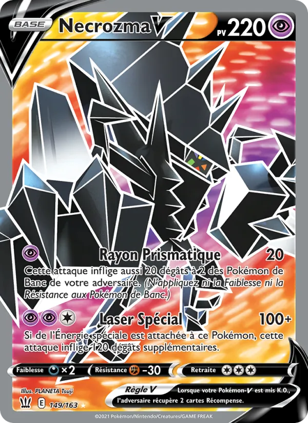 Carte Pokémon Necrozma V 149/163 de l'extension Styles de combat
