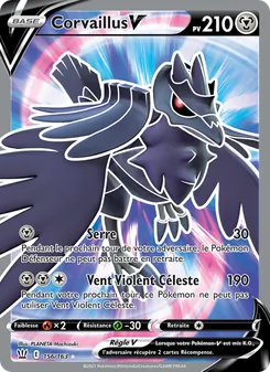 Carte Pokémon Corvaillus V 156 — Styles de combat