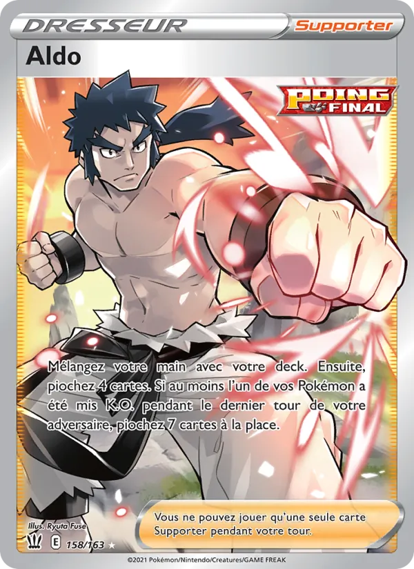 Carte Pokémon Aldo 158/163 de l'extension Styles de combat