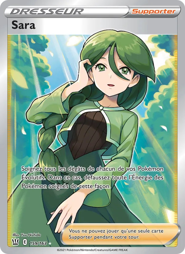 Carte Pokémon Sara 159/163 de l'extension Styles de combat