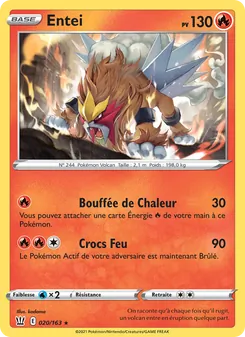 Carte Pokémon Entei 20 — Styles de combat