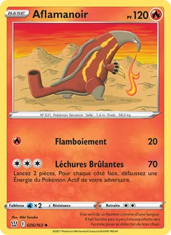 Carte Pokémon Aflamanoir 26