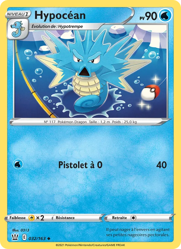 Carte Pokémon Hypocéan 32/163 de l'extension Styles de combat