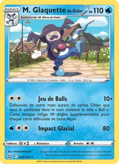 Carte Pokémon M. Glaquette de Galar 35 — Styles de combat