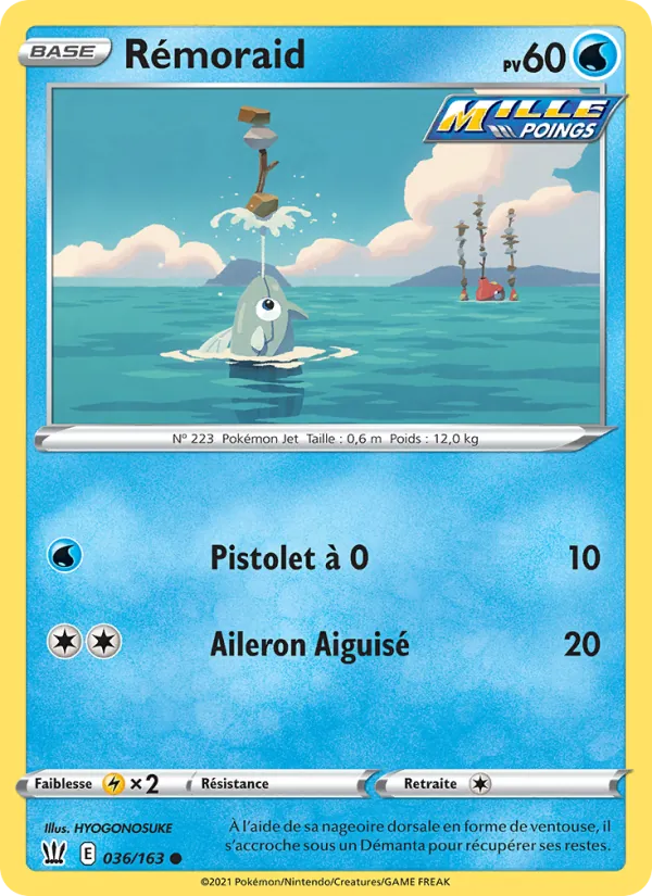 Carte Pokémon Rémoraid 36/163 de l'extension Styles de combat