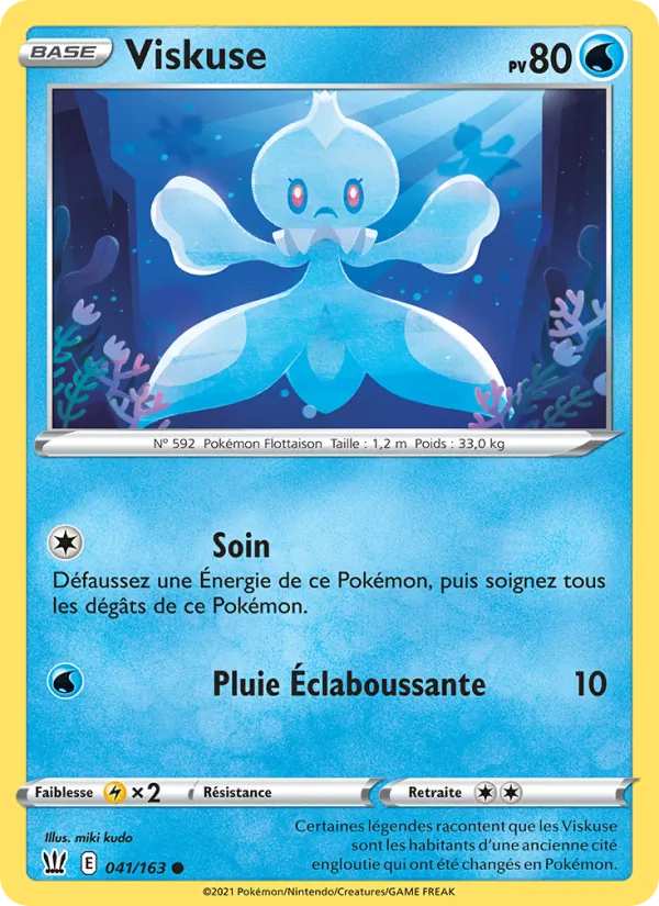 Carte Pokémon Viskuse 41/163 de l'extension Styles de combat
