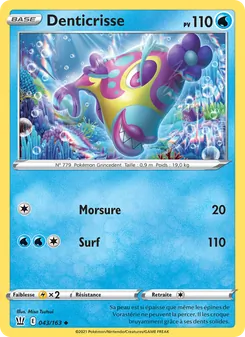 Carte Pokémon Denticrisse 43 — Styles de combat
