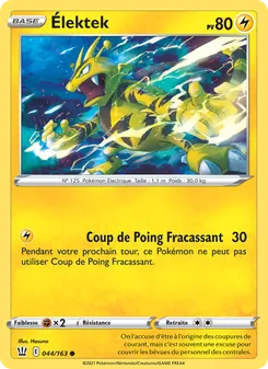 Carte Pokémon Élektek 44 — Styles de combat