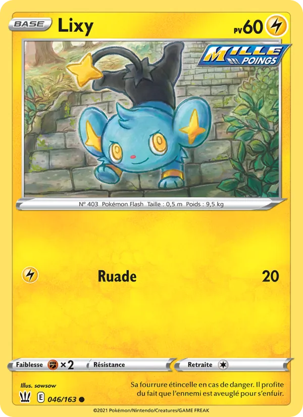 Carte Pokémon Lixy 46/163 de l'extension Styles de combat