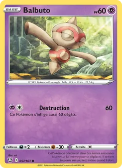Carte Pokémon Balbuto 57 — Styles de combat
