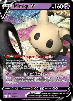 Carte Pokémon Mimiqui V 62 — Styles de combat