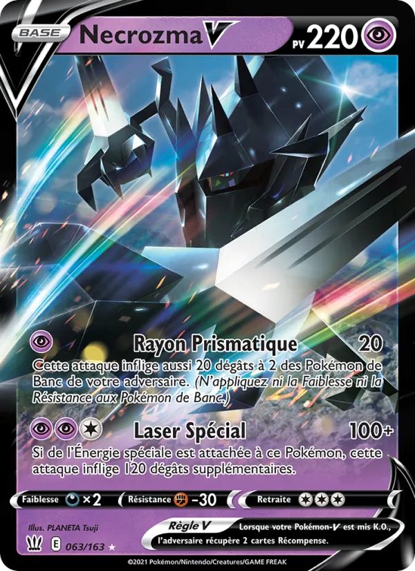 Carte Pokémon Necrozma V 63/163 de l'extension Styles de combat