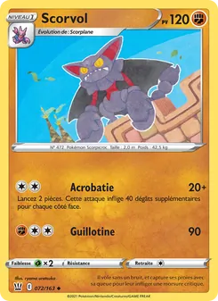 Carte Pokémon Scorvol 72 — Styles de combat