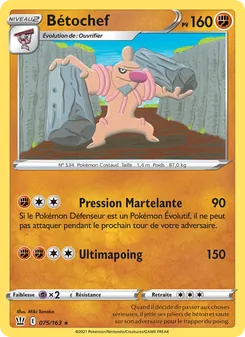 Carte Pokémon Bétochef 75 — Styles de combat