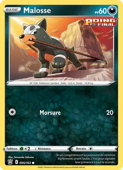 Carte Pokémon Malosse 95 — Styles de combat