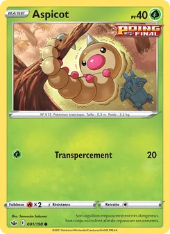 Carte Pokémon Aspicot 1 — Règne de Glace