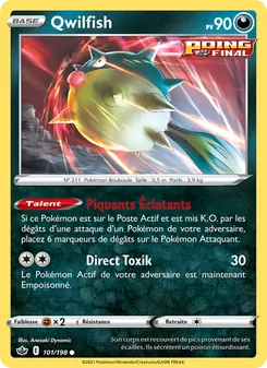 Carte Pokémon Qwilfish 101 — Règne de Glace