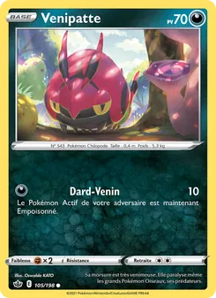Carte Pokémon Venipatte 105 — Règne de Glace