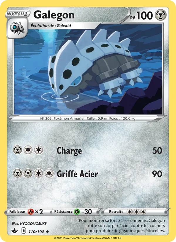Carte Pokémon Galegon 110/198 de l'extension Règne de Glace