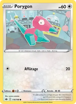 Carte Pokémon Porygon 116 — Règne de Glace