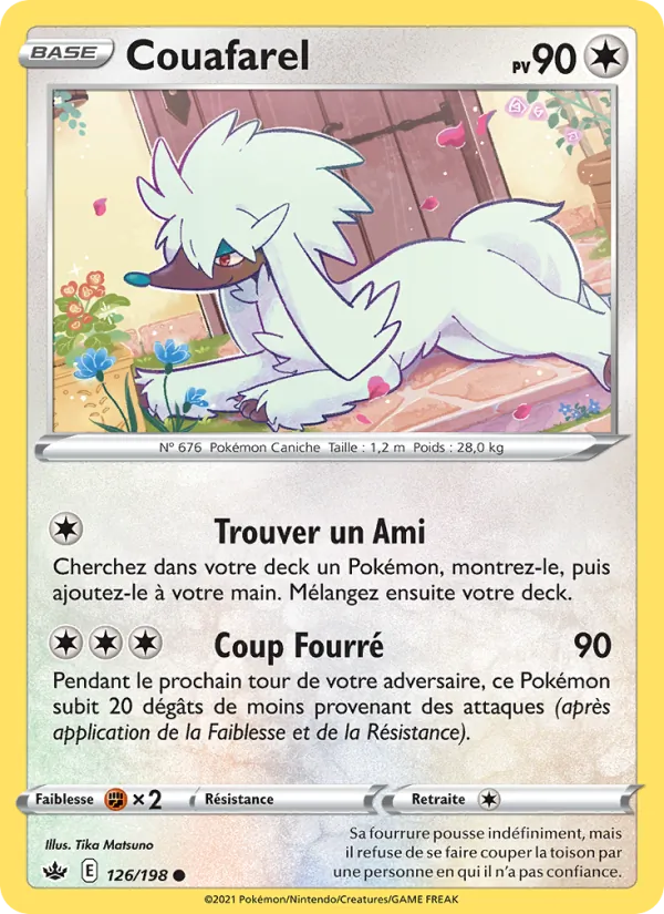Carte Pokémon Couafarel 126/198 de l'extension Règne de Glace
