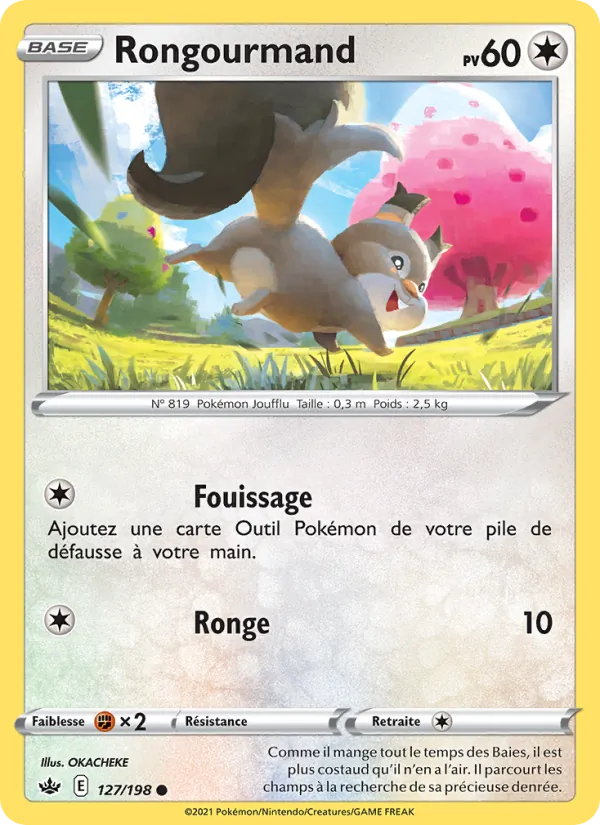 Carte Pokémon Rongourmand 127/198 de l'extension Règne de Glace