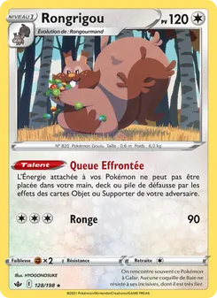 Carte Pokémon Rongrigou 128 — Règne de Glace