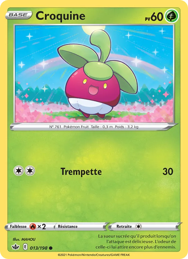 Carte Pokémon Croquine 13/198 de l'extension Règne de Glace