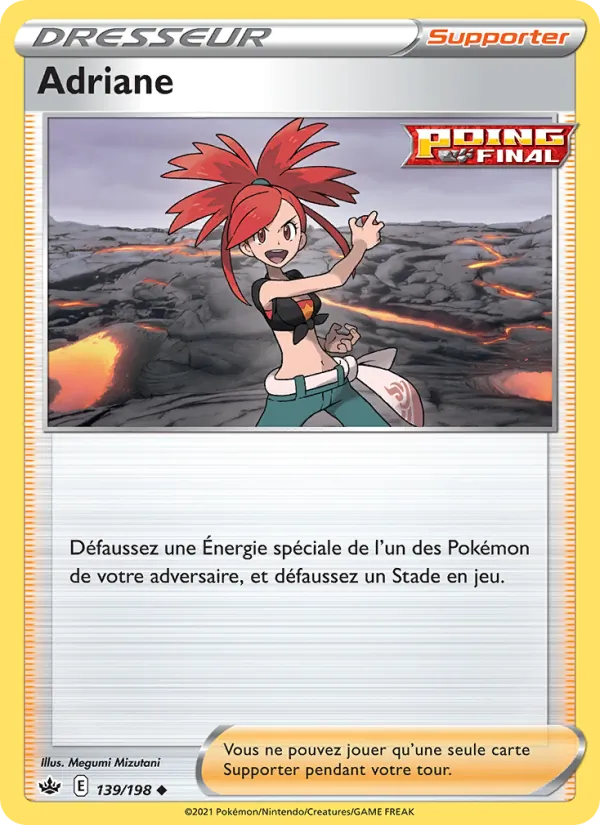 Carte Pokémon Adriane 139/198 de l'extension Règne de Glace