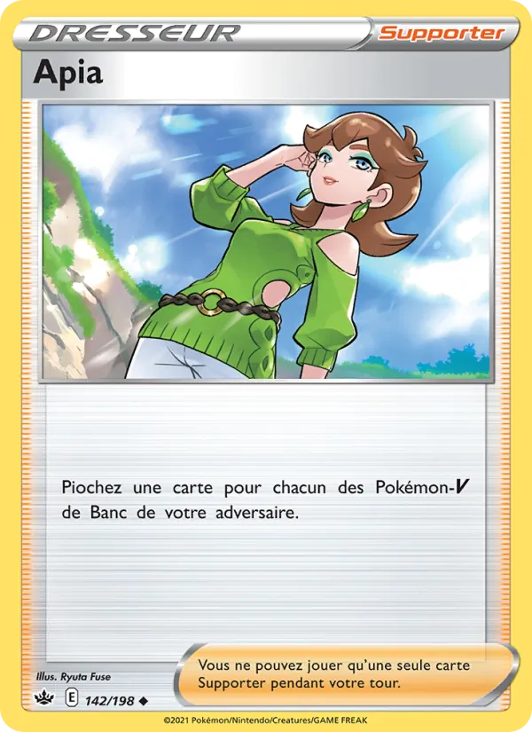 Carte Pokémon Apia 142/198 de l'extension Règne de Glace