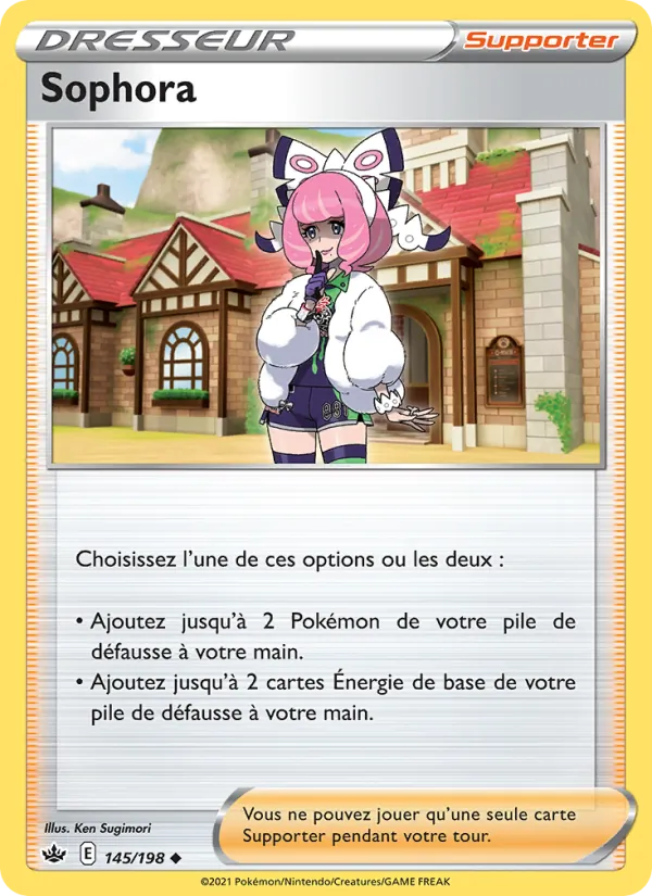 Carte Pokémon Sophora 145/198 de l'extension Règne de Glace