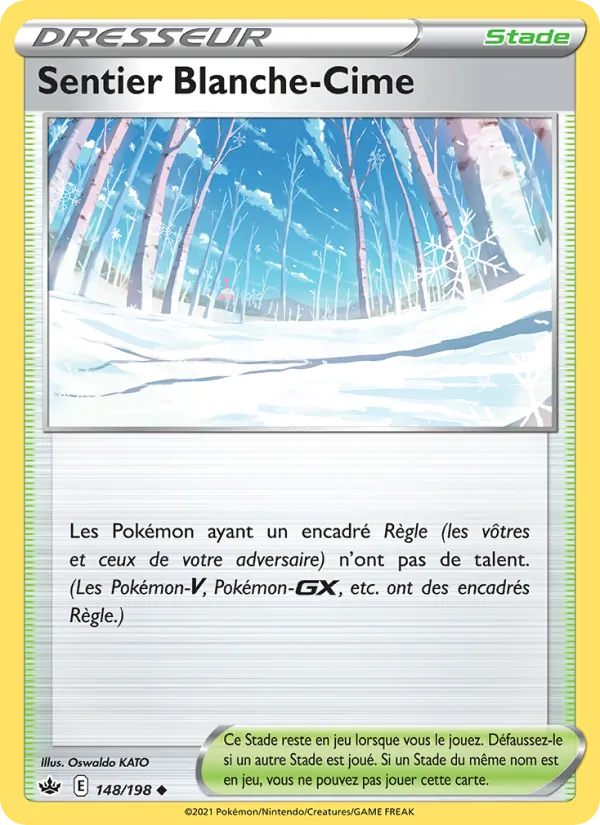 Carte Pokémon Sentier Blanche-Cime 148/198 de l'extension Règne de Glace