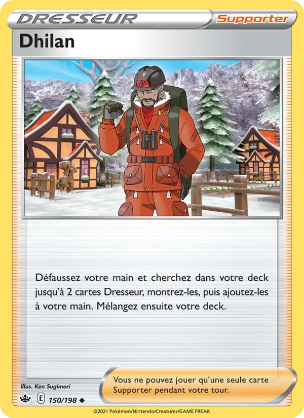 Carte Pokémon Dhilan 150/198 de l'extension Règne de Glace