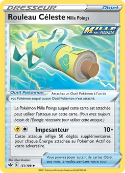 Carte Pokémon Rouleau Céleste Mille Poings 151 — Règne de Glace
