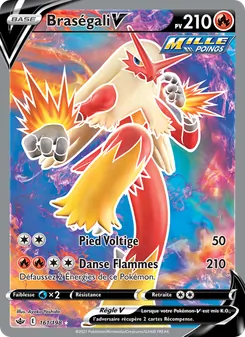 Carte Pokémon Braségali V 161 — Règne de Glace