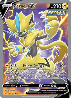 Carte Pokémon Zeraora V 165 — Règne de Glace